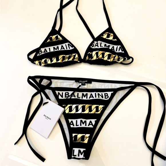 BALMAIN**Chain-Linked Embossed Bikini Set**US/Sm. $640 - Picture 2 of 8